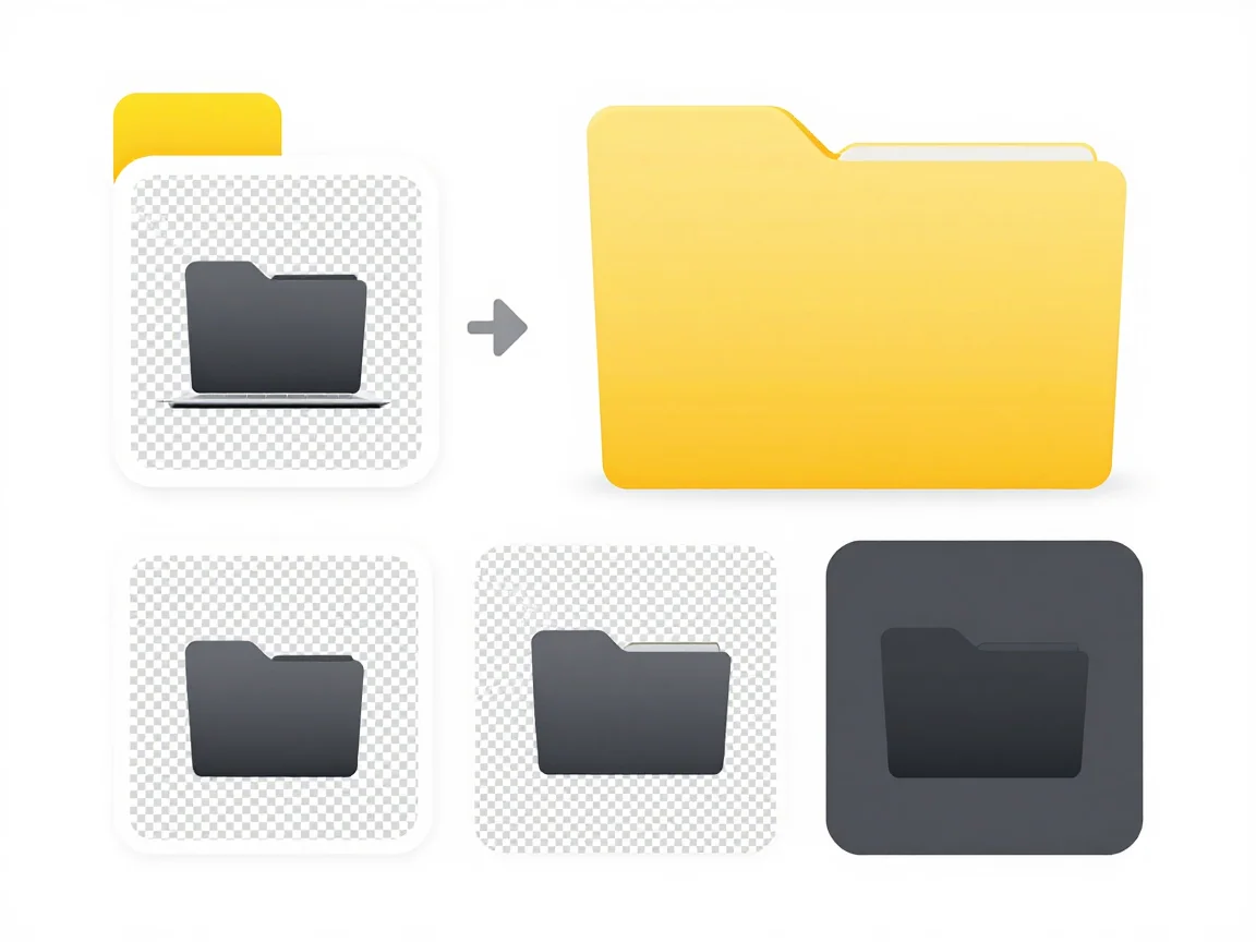 A planned set of PNG files with transparent and solid-color backgrounds.